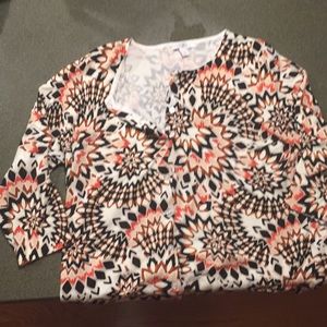 1X Multi Color 3/4 sleeve Cardigan